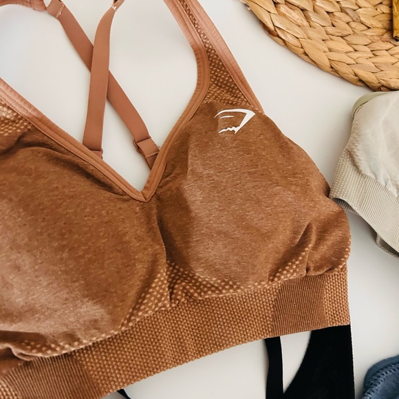 Gymshark Sports Bras - Black, Blue, Brown, Cream - Picture 4 of 5